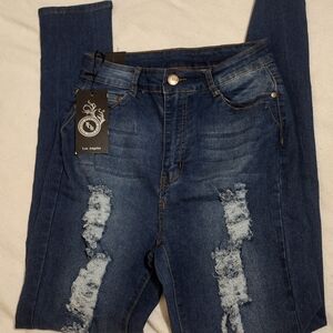 B.O.B NWT Blue Distressed Women's Jeans